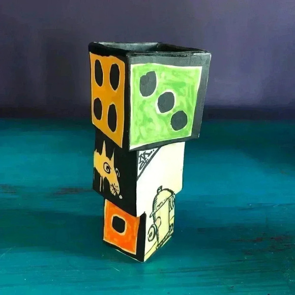 Handmade 3 Piece Cat + Mouse Ceramic Vases - Picture 15 of 15